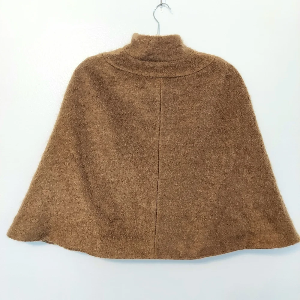 Zara Woman Camel Mohair Cape - Picture 3 of 6